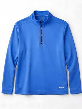 Reebok L Large 1/4 zip performance shirt Polyester athletic pullover Sweatshirt